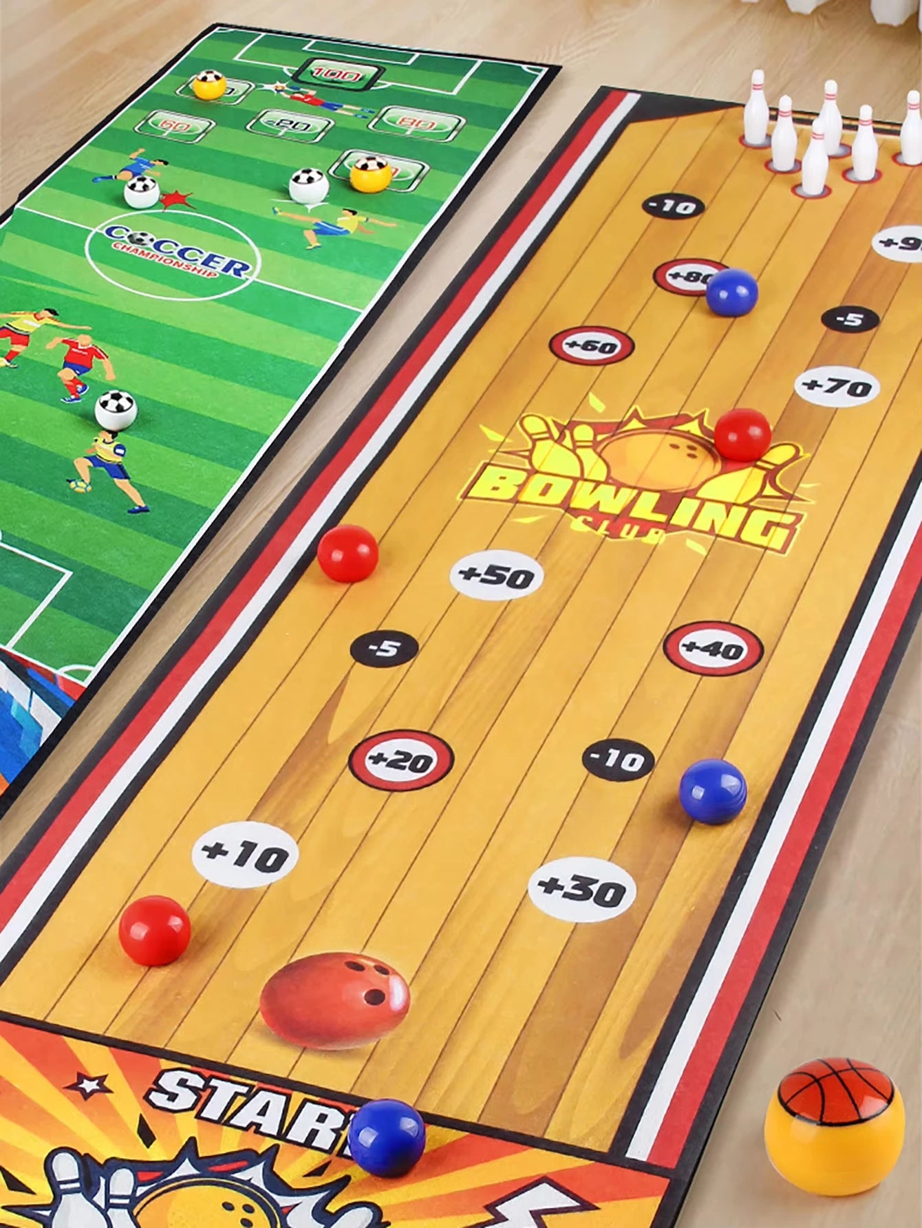 Portable Children Interactive Social Board Games Curling Soccer Bowling Table Games Mat Family Friend Party Fun Indoor Sport Toy
