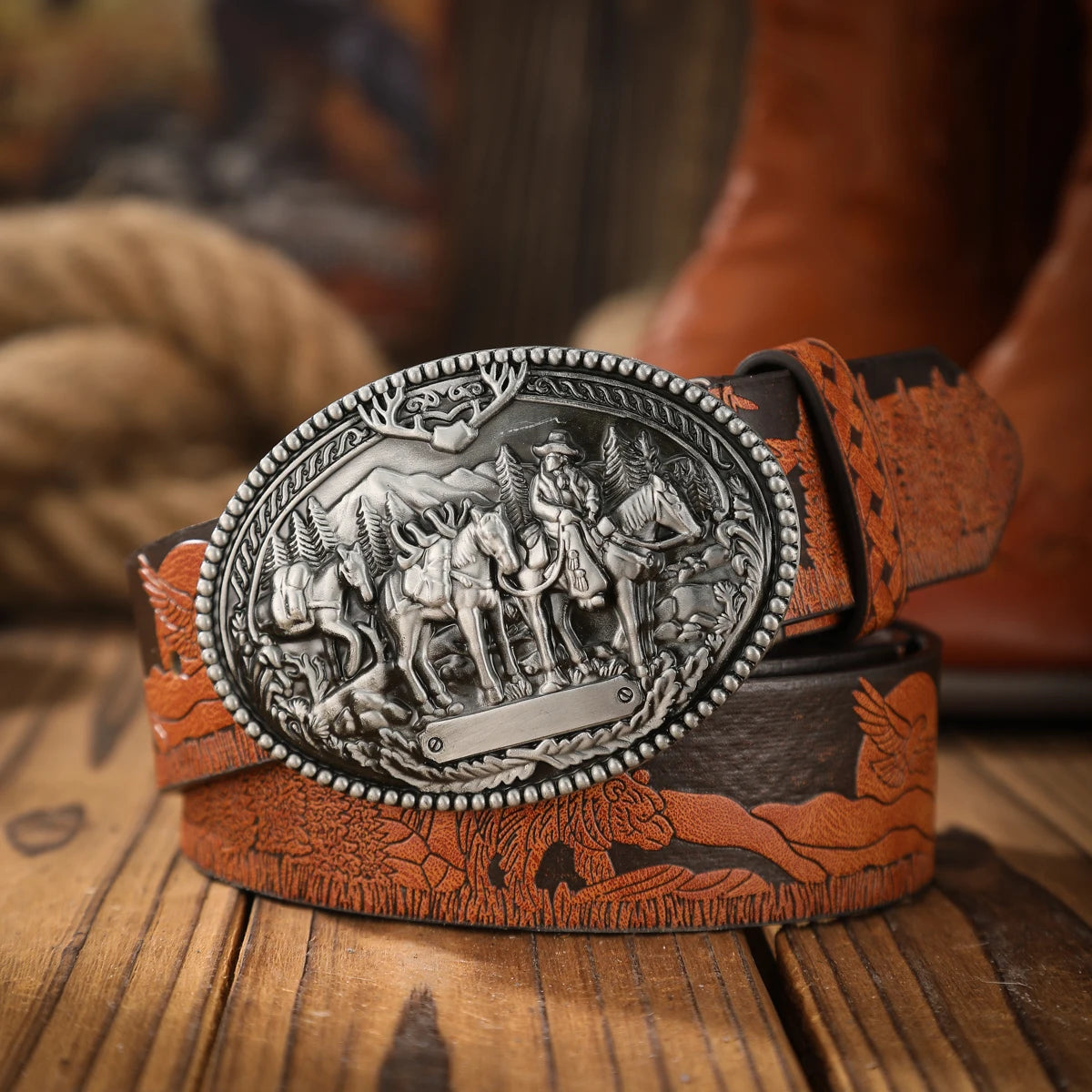 Vintage meets fashion! PU alloy buckle belt, suitable for both men and women, to create a personalized Western style