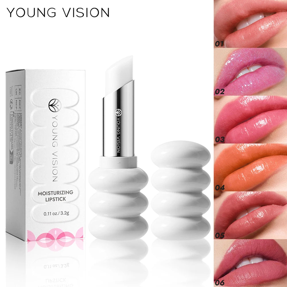 YOUNG VISION 6 Colors Fine Shimmer Nourishing Light Lipstick Long Lasting Colors Easy to Apply Lip Moisturizing Lipstick