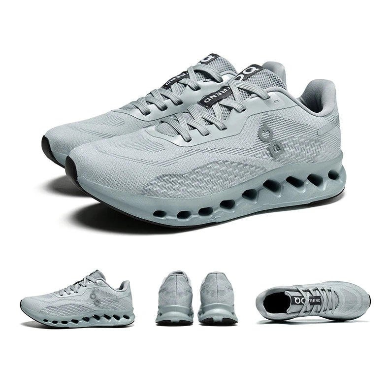 Men's Cushioned Running Shoes Energy Return Breathable Knit Arch Support Shock Absorption Marathon Women Casual Sneakers