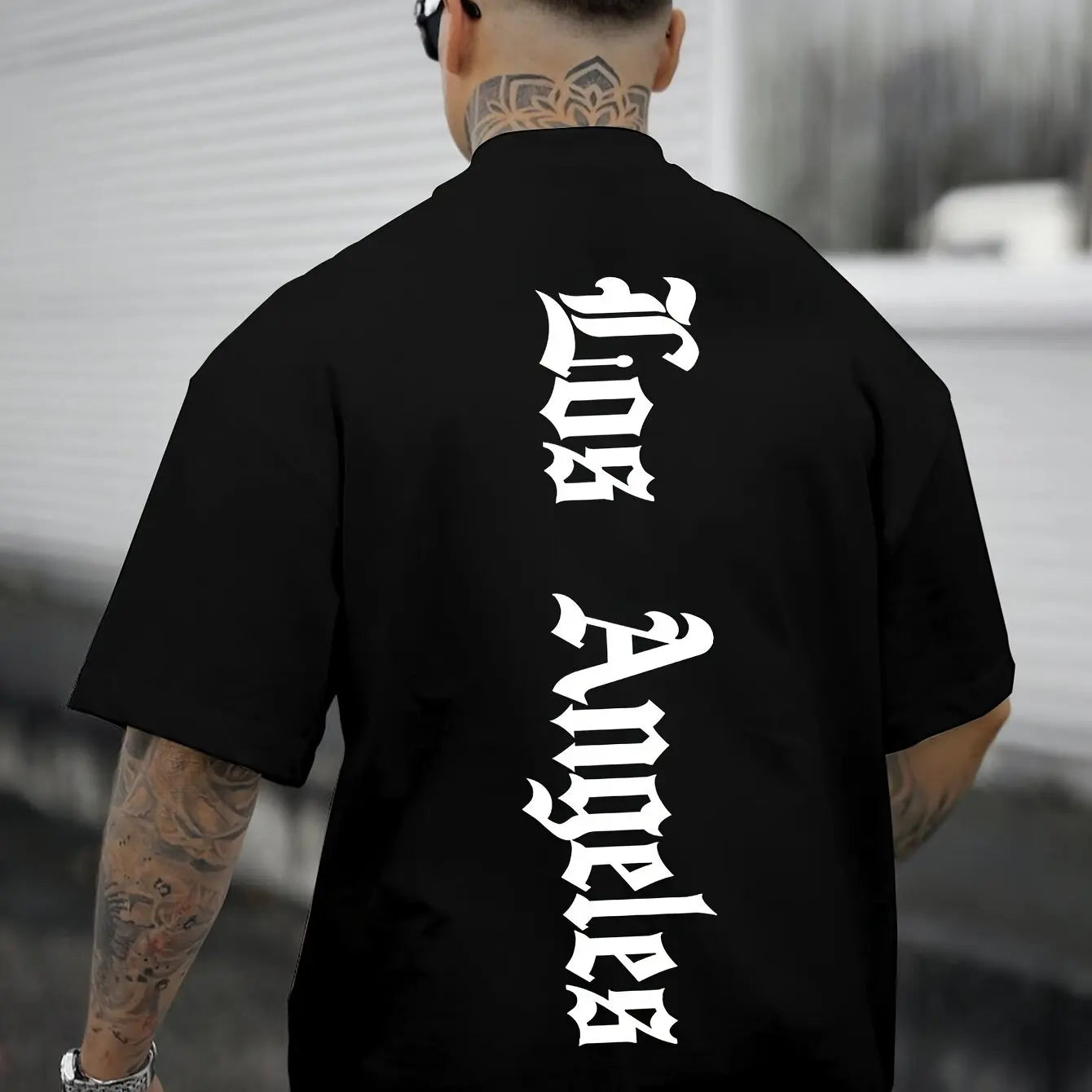 Men’s Summer 100% Cotton Casual T-Shirt Los Angeles Graphic Print | Loose Fit | Breathable Comfort