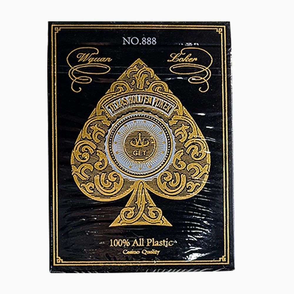 Premium Gold Edge Silver Edge Playing Cards PVC Plastic Waterproof Durable Poker Cards Large Character Deck of Cards for Parties