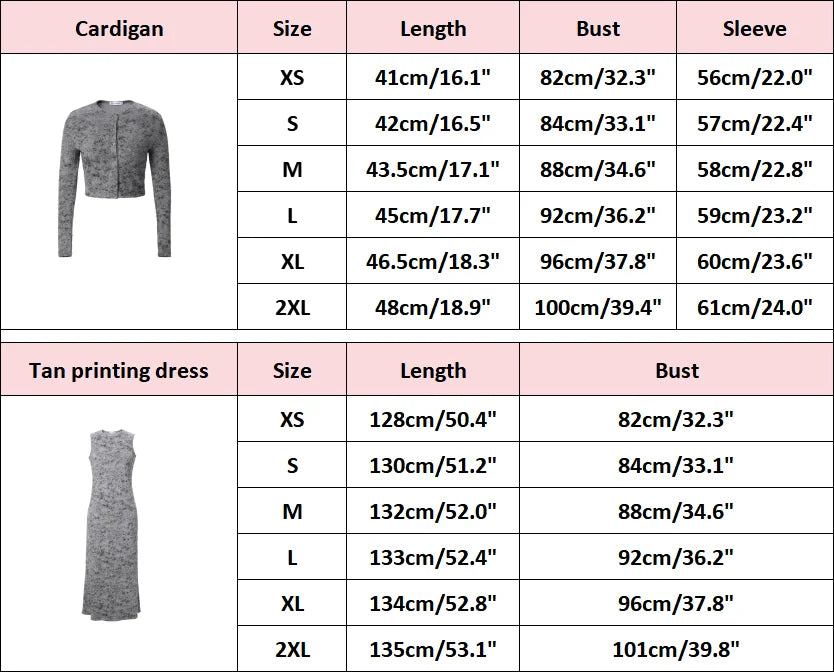 AP SS2025 Women Rib Tie Dye Cardigan & Dress Set – Cotton Blend