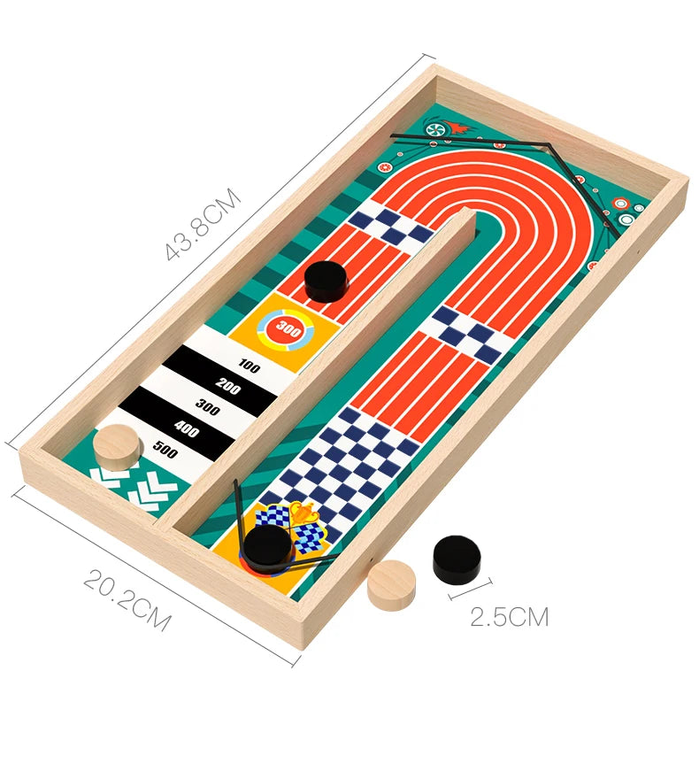 Two Person Battle Wooden Bounce Chess Table Bounce Children'S Gift Fun Parent-Child Interactive Game Christmas Present