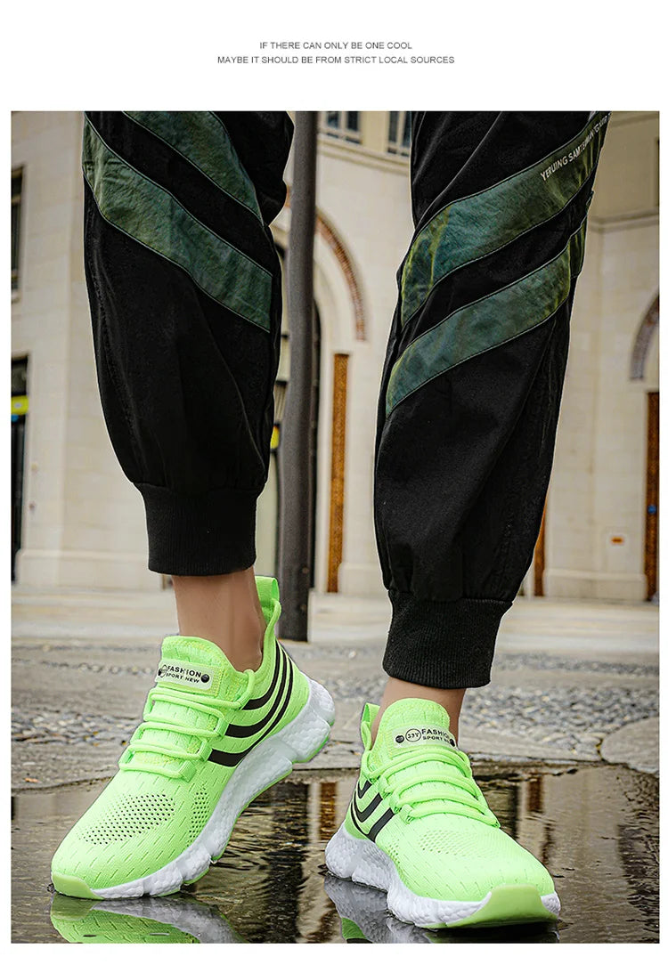 New Men's Sneakers Thick Sole Comfortable Casual Shoes Men Breathable Running Shoes Summer Man Tennis Shoes Large Size Men Shoe
