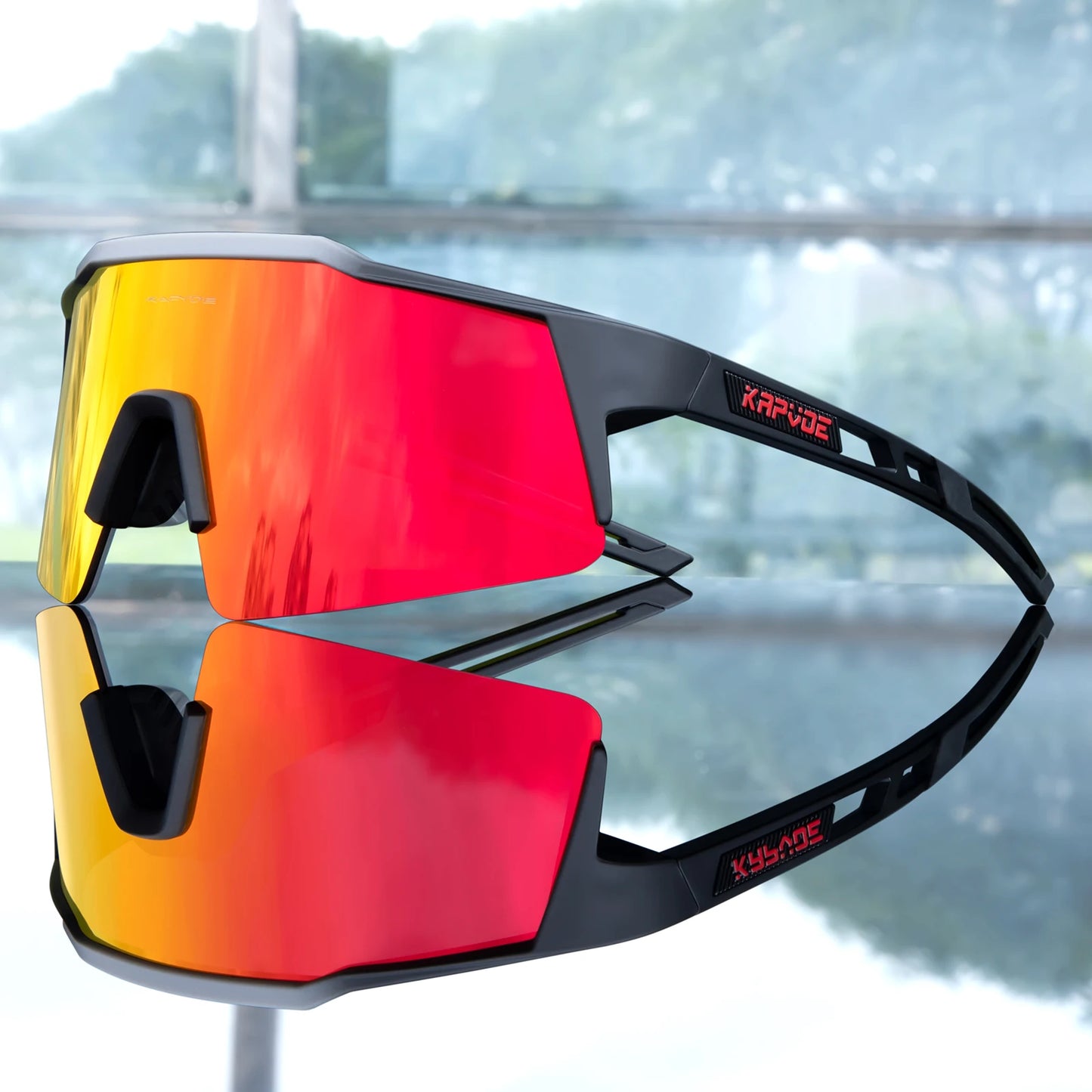 Kapvoe Road Driving Bike Sports Cycling Glasses Running Sunglasses Outdoor Men Woman Bicycle Cycling Mountain UV400 Goggles