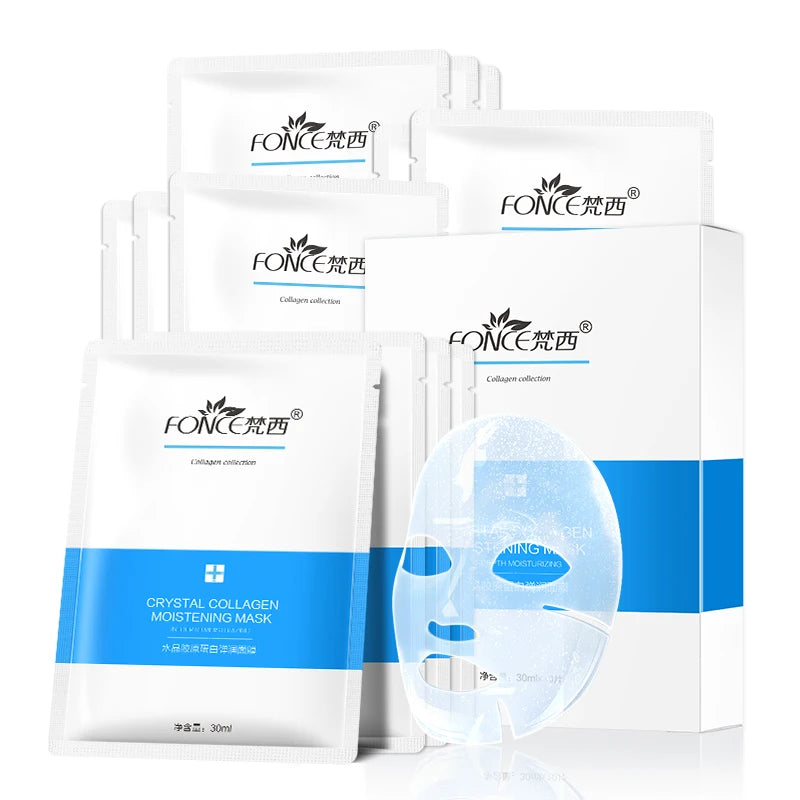 Pawn Crystal Collagen Facial Mask Moisture Hyaluronic Acid Jelly Transparent 10Pcs/Box