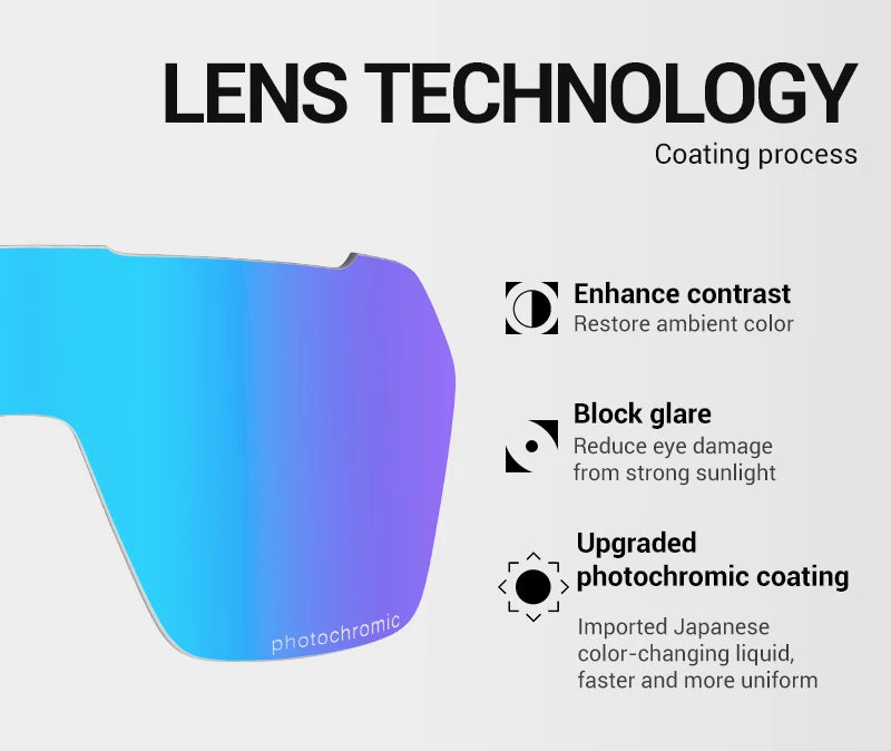 Kapvoe Photochromic Cycling Glasses Baseball Sunglasses UV400 MTB Mountain Bike Transition Bicycle for Women Sports Eyewear