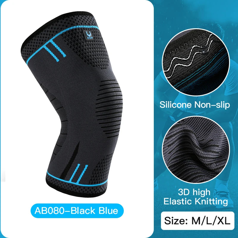 Professional Knee Support Compression Knee Sleeve Anti Slip Silicone Knee Braces for Knee Pain Meniscus Tear
