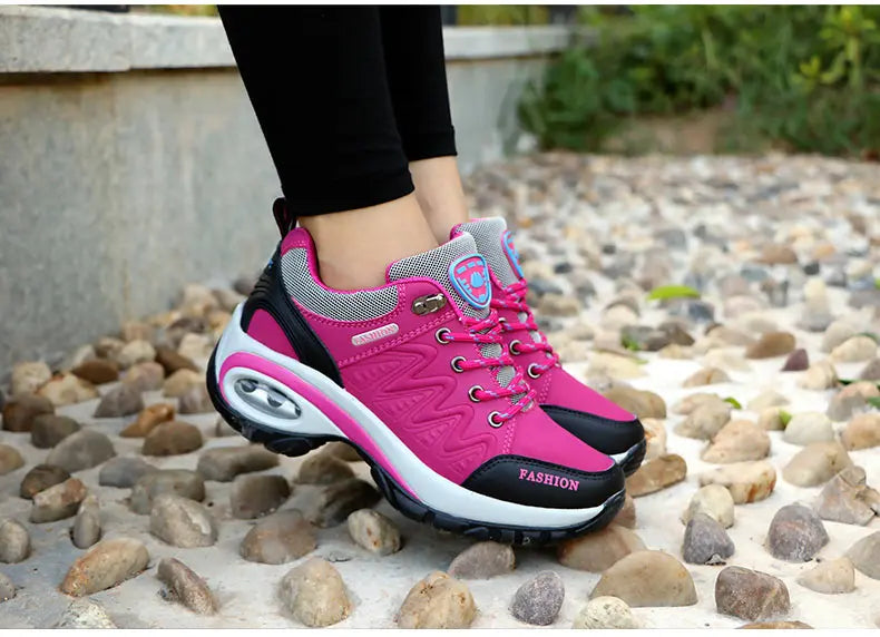 Women Sports Shoes Platform Sneakers Fashion Outdoor Hiking Non-Slip Casual Shoes Low Top Running Shoes Women Footwear