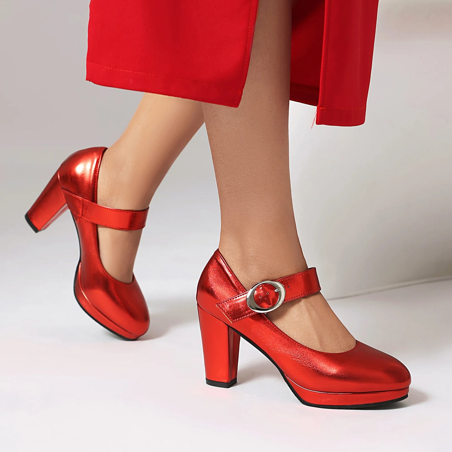 Dress Mary Jane Shoes for Women 2025 – Elegant Leather Platform Heels