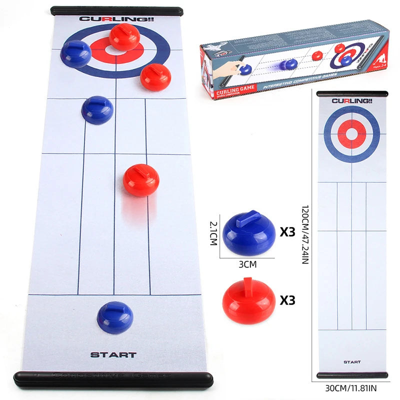 Portable Children Interactive Social Board Games Curling Soccer Bowling Table Games Mat Family Friend Party Fun Indoor Sport Toy