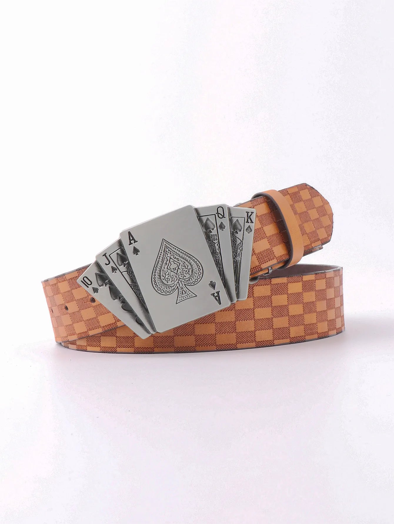 A men's and women's casual retro belt Western style! PU leather belt with metal buckle, suitable for daily work wear