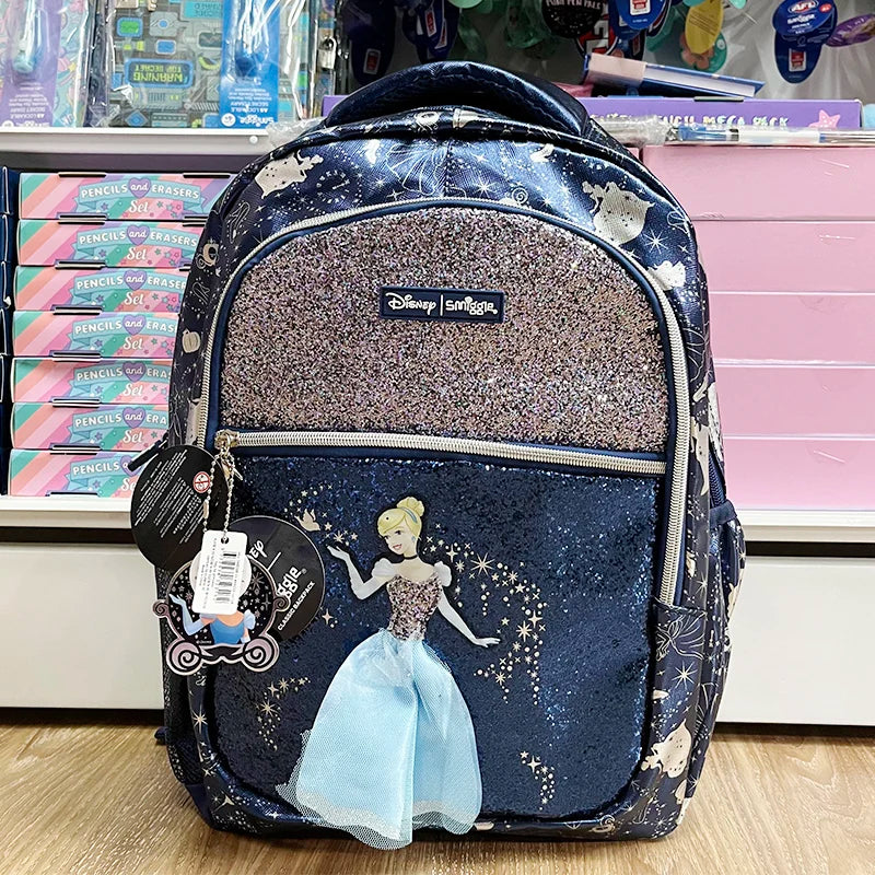 Genuine Australia Smiggle Backpack Deep Blue Cinderella Series School Bag Anime Backpack Student Gift Separate Purchases