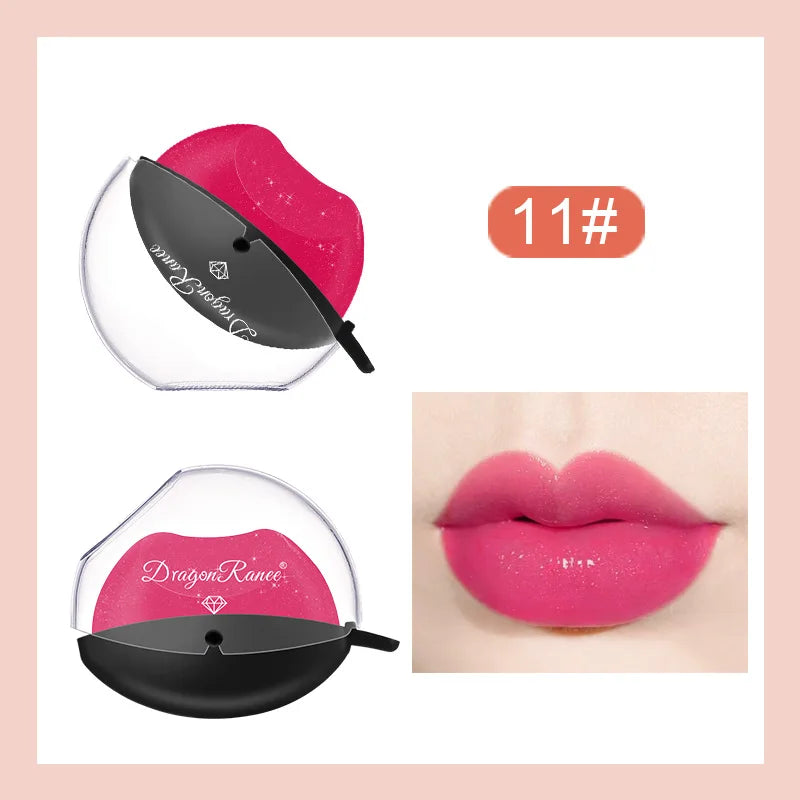 Pearlescent Lipstick Lazy Lip Shape Pearlescent Fine Glitter Lipstick Not Easy to Fade Temperature Change Moisturizing Discoloration Lazy Lipstick Makeup Performance with Glitter Lipstick