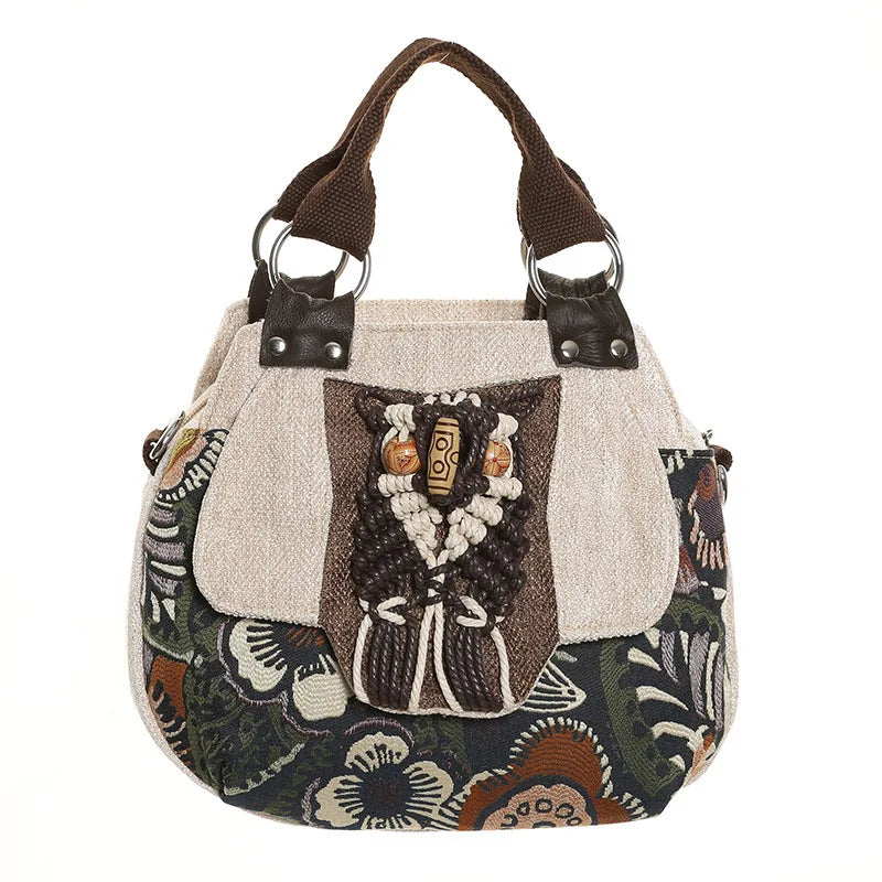 MOTAORA New Vintage Messenger Handbag Ladies Large Capacity Crossbody Tote Bags Women Chinese National Style Canvas Shoulder Bag