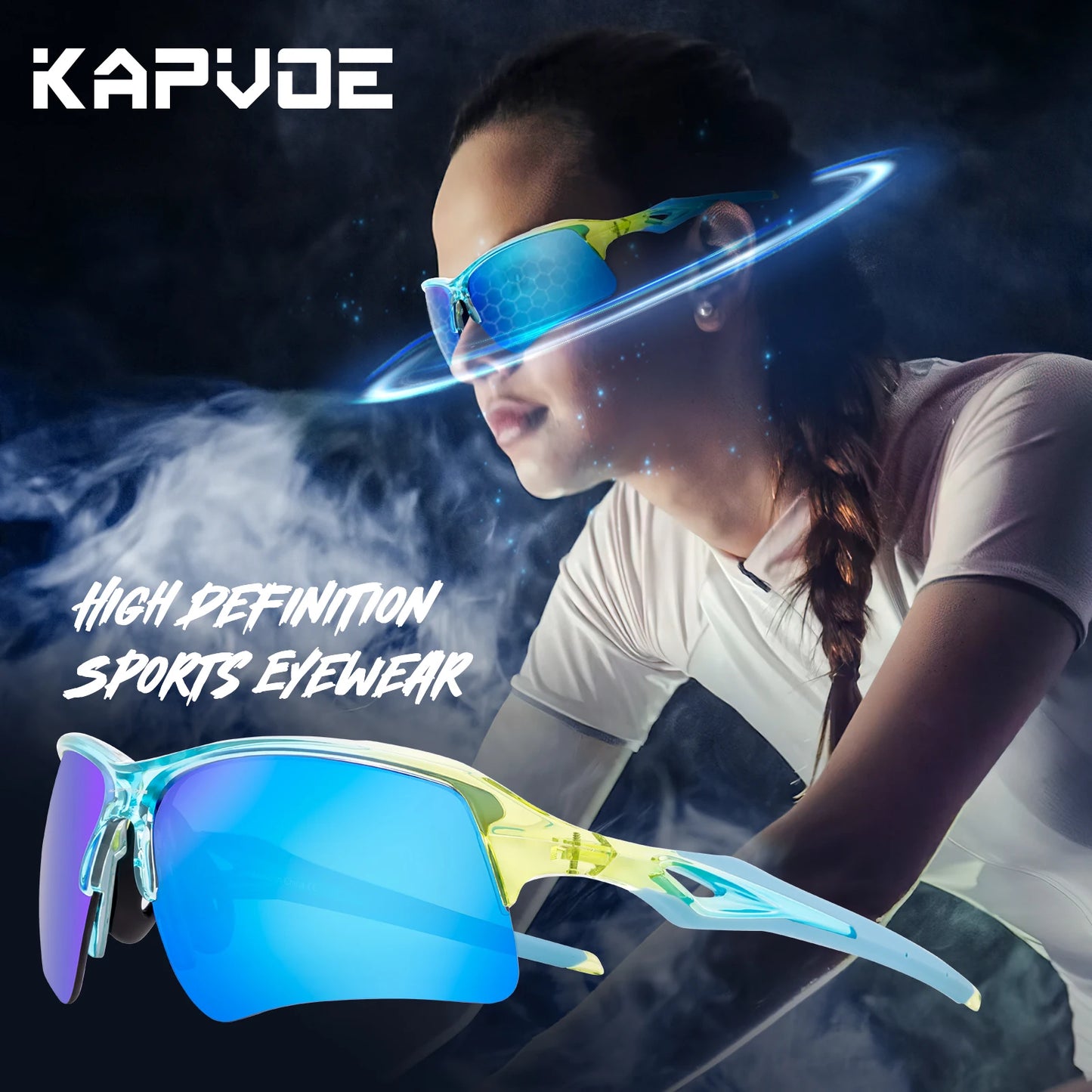 Kapvoe Men Outdoor Polarized Sunglasses Bicycle Cycling Glasses MTB Driving Bike Eyewear Women Sports Running UV400 Goggles New