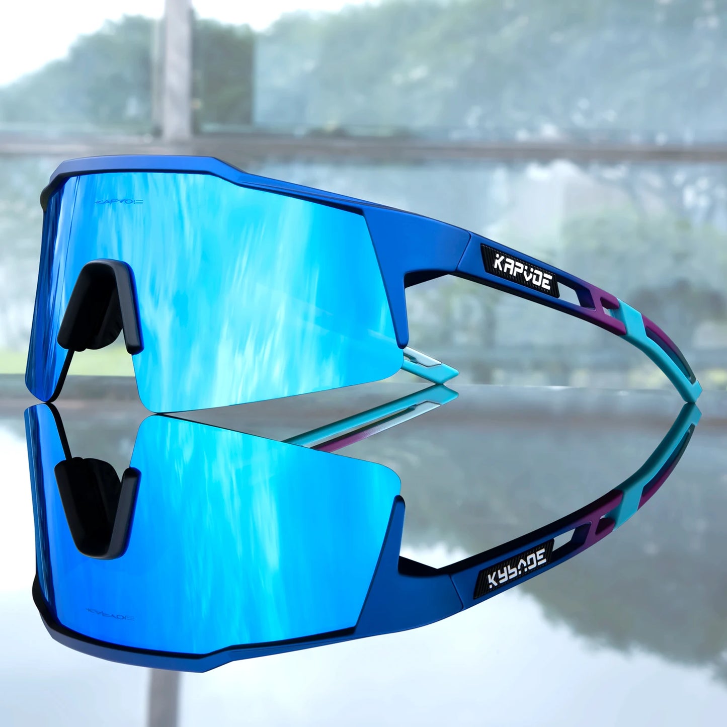 Kapvoe Road Driving Bike Sports Cycling Glasses Running Sunglasses Outdoor Men Woman Bicycle Cycling Mountain UV400 Goggles