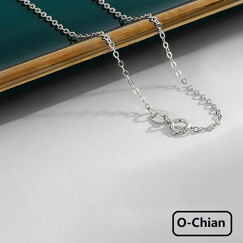 GRA 18K Gold Minimalist Box Snake Chain Necklace for Women Gift 40cm 45cm Choker Real 925 Sterling Silver Fashion Fine Jewelry
