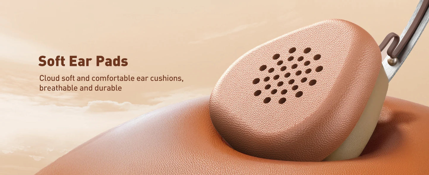 Oneodio F4 Retro Wireless Bluetooth Headphones Hi-Res Audio On Ear Bluetooth 5.4 Headset With Microphone Metal HiFi Headphones