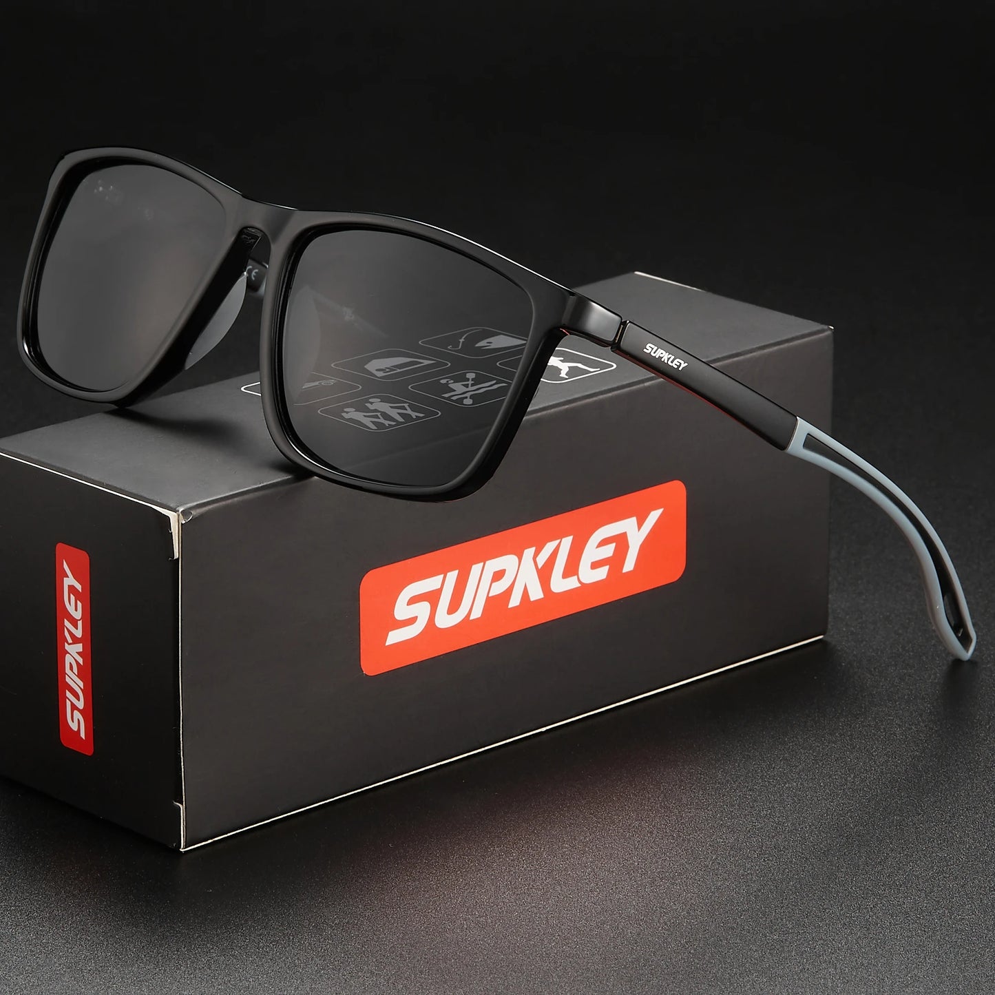 SUPKLEY Men's Sports Sunglasses Women's Comfortable and Lightweight Polarized Sunglasses UV400 Best Protective Glasses