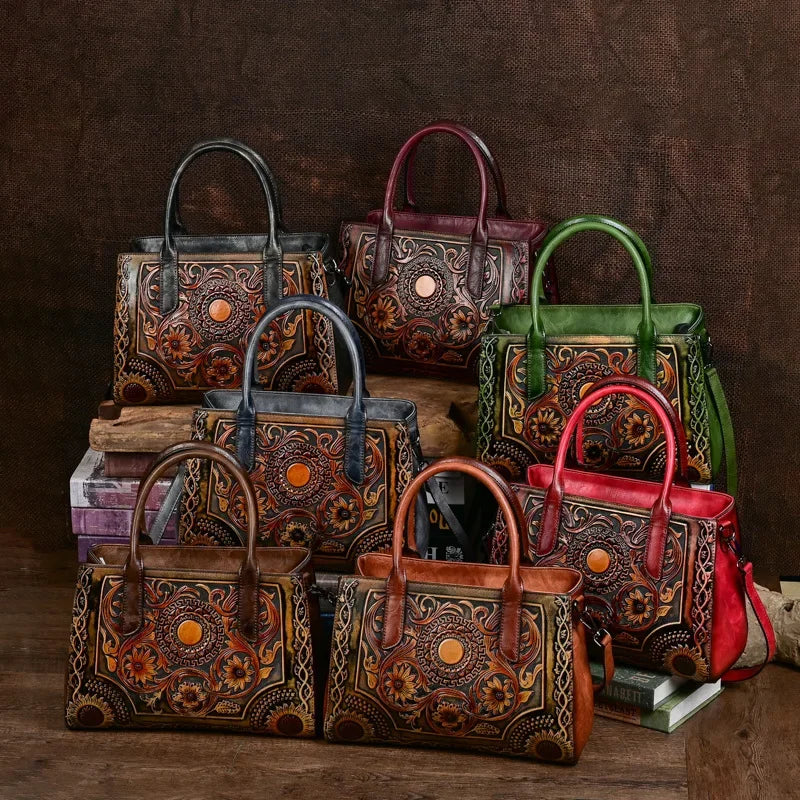 MOTAORA Embossed Luxury Designer Leather Bags Women's Handbags Trend 2025 New Handmade Vintage Handbag Women Shoulder Bag Female