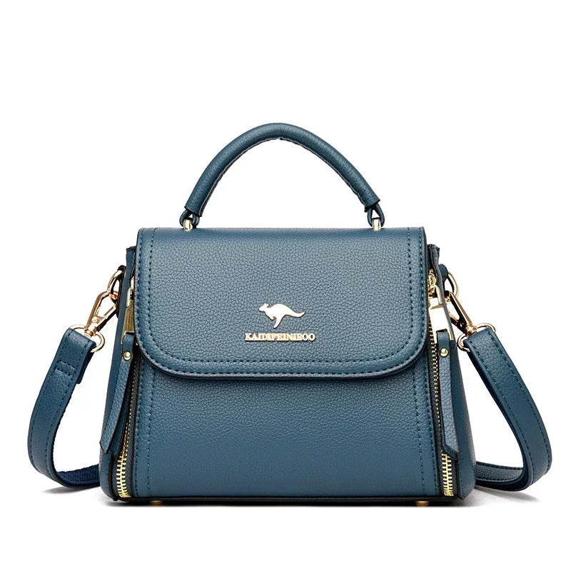 High Quality Soft Leather Tote Bag Fashion New Solid Ladies Purses and Handbags Large Capacity Shoulder Croosbody Bag for Women