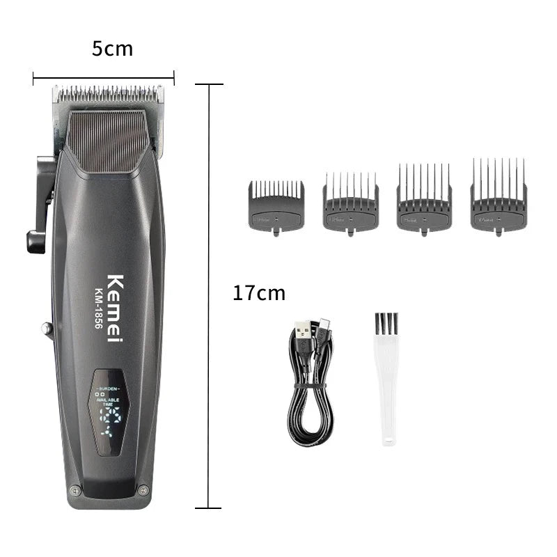 ماكينة حلاقة الشعر الاحترافية من كيمي، قابلة لإعادة الشحن عبر USB، ماكينة تشذيب شعر لاسلكية قوية لقص الشعر للرجال