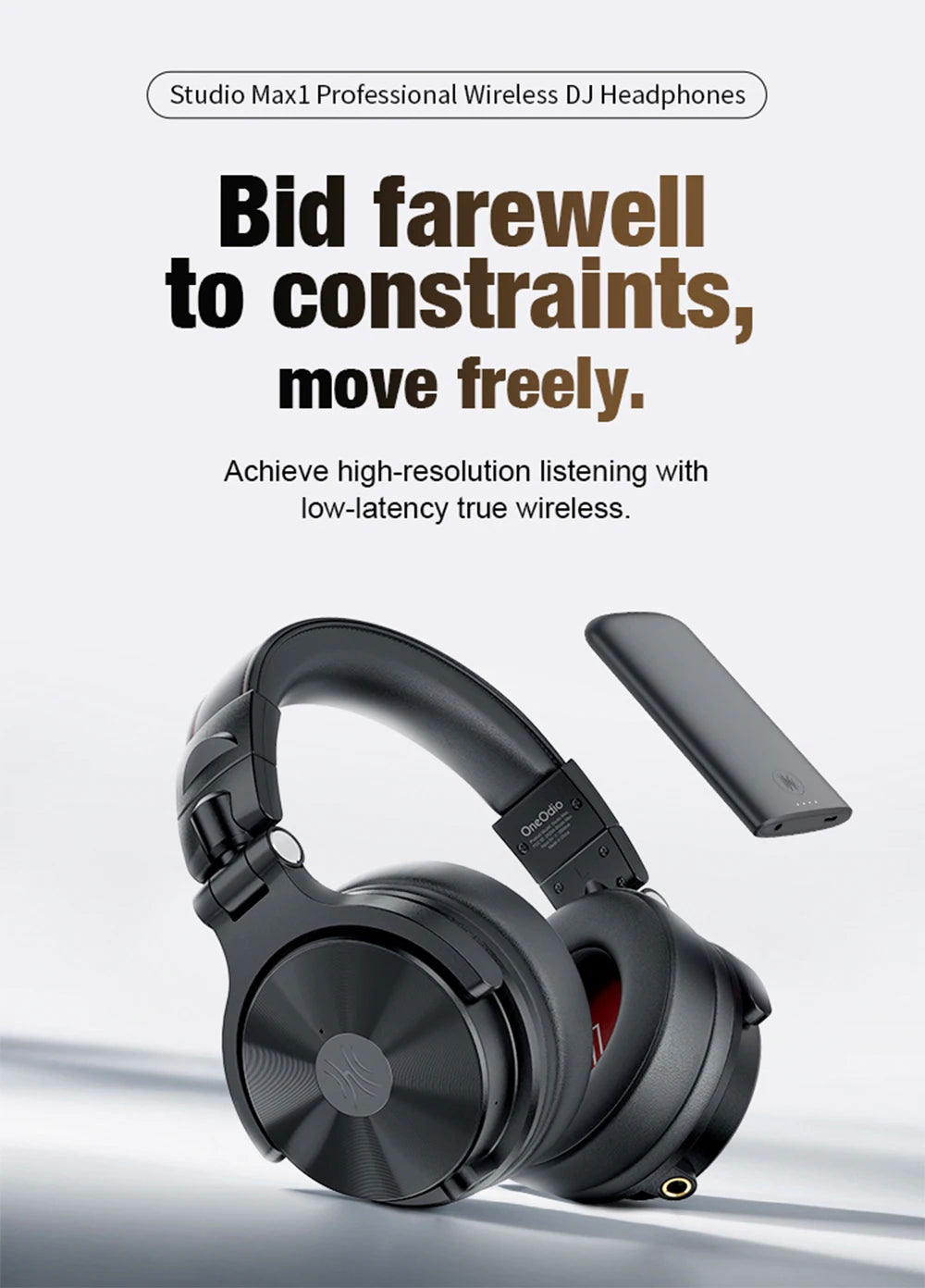 Oneodio Studio Max1 Bluetooth Headphones Wireless DJ Headset With Low Latency Professional Studio Monitor Headphones Hi-Res LDAC