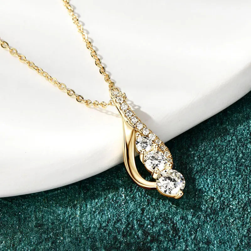 Lnngy 925 Sterling Silver Infinity Pendant Necklaces 5mm&4mm&3mm Moissanite Necklace for Couples Valentine's Day Jewelry Gift
