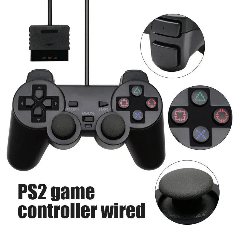 Wired Gamepad for Sony PS2 Controller for Mando PS2/PS2 Joystick for Playstation 2 Vibration Shock Joypad Wired USB PC Controle