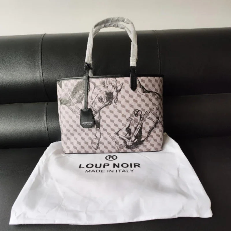 LOUP NOIR New Tote Bag for Women Famous Brands Bag Large Capacity Shoulder Women Bags LOUP NOIR Bag High Quality Casual Totes