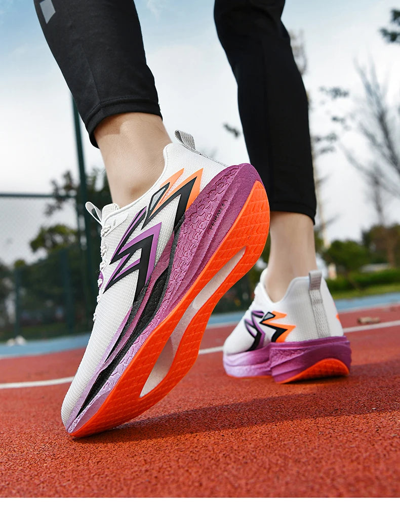 Carbon Plate Marathon Men Sports Running Shoes Air Cushion Lightweight Women Athletic Gym Sneakers Hiking Jogging Footwear