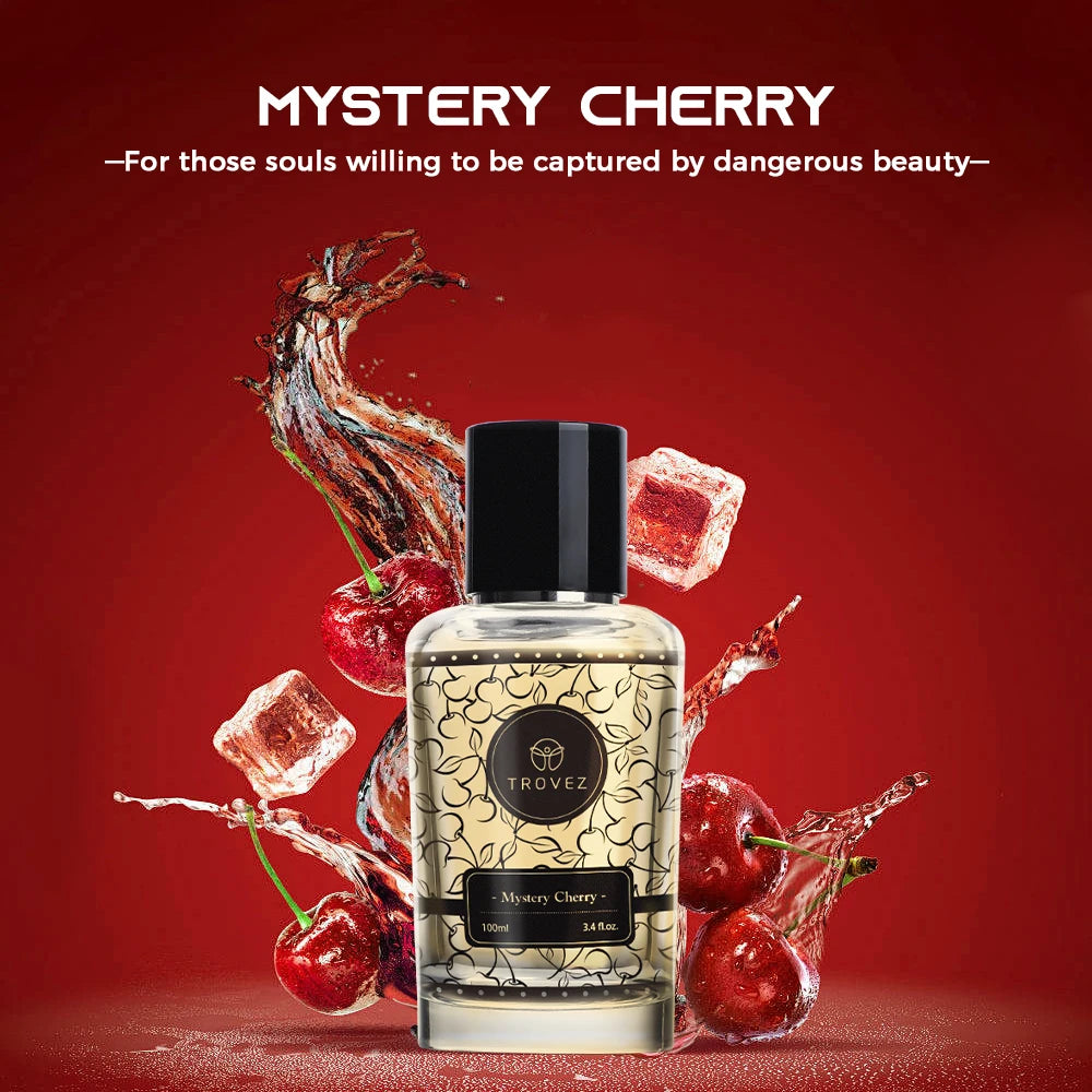 TROVEZ Mystery Cherry 100ml Perfume Long-lasting Fragrance Floral Oriental Tone Unisex Perfume Scent Gifts Body Spray Perfumes