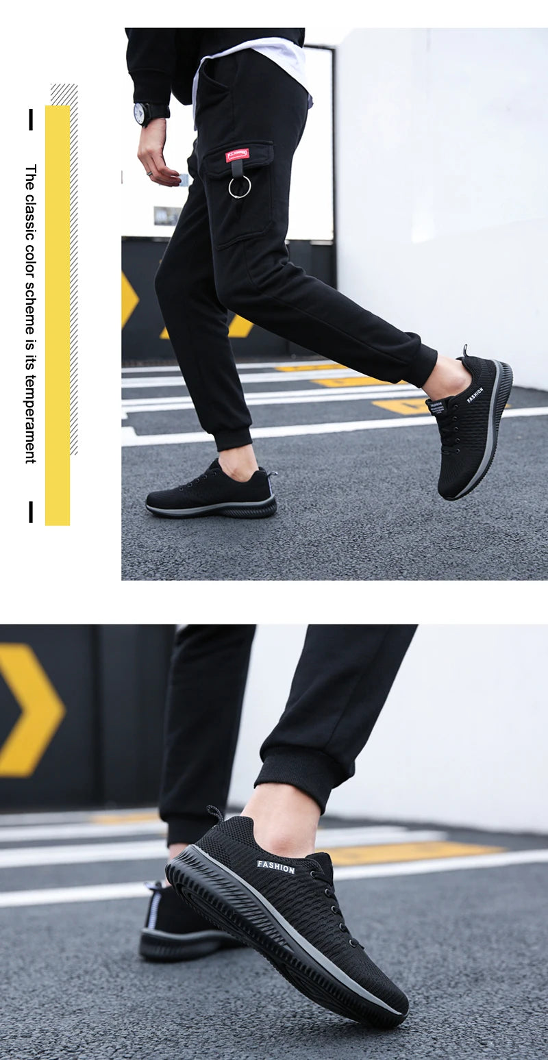 Mens Casual Sneakers Running Shoes Men Lace-up Lightweight Comfortable Breathable Big Size 46 Athletic Walking Shoes for Men
