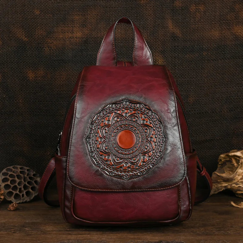 MOTAORA 2025 New Retro Women Bags Designer Leather Luxury Backpack For Woman Large Capacity Bag Women's Stylish Travel Backpacks