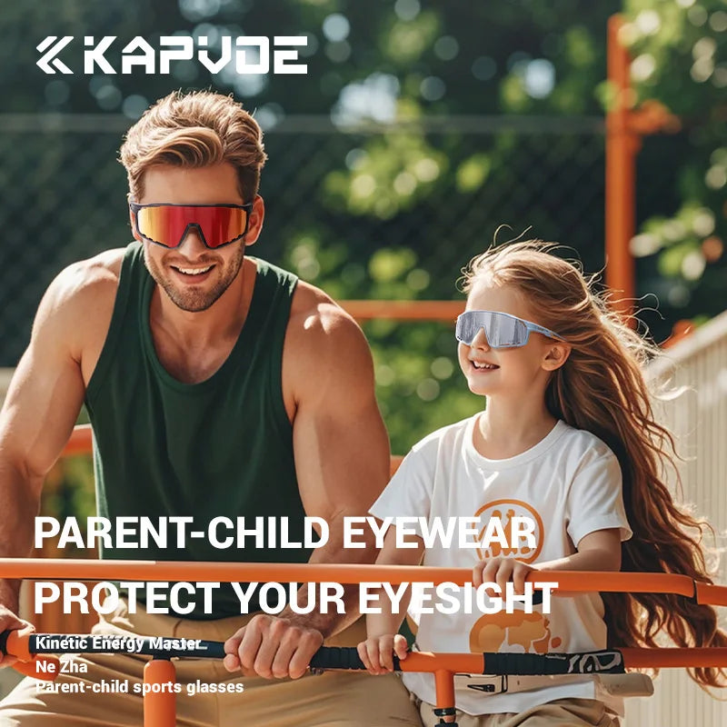 KAPVOE New Kids Bicycle Outdoor Cycling Glasses Outdoor Sports Sunglasses Children Bike Eyewear MTB Bicycle UV400 Hiking Goggles