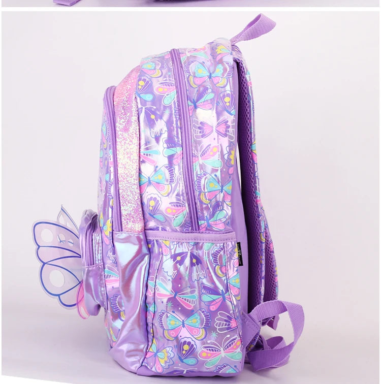 Smiggle Children School Supplies Butterfly Series School Bag Pencil Box Lunch Bag Water Cup Anime Backpack Student Gift