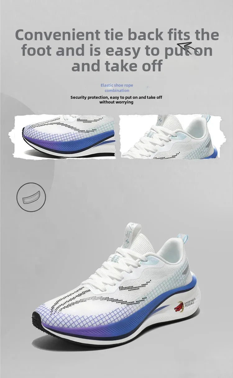 New Red Rabbit 7 Couple Carbon Board Mesh Breathable Sports Shoes Elderly Trendy Shoes Men's Casual Running Shoes Summer EVA Upp