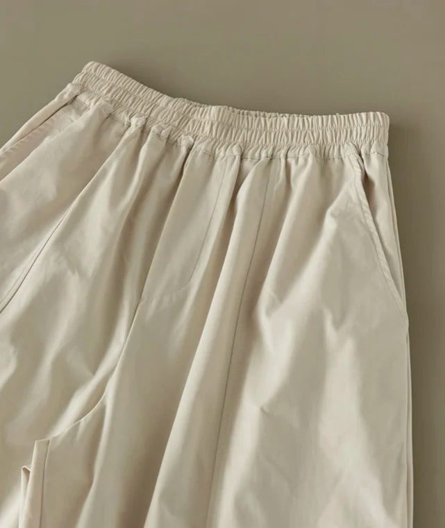 Retro Workwear Wide Leg Pants Women's High Waist Loose Casual Versatile Nine Point Straight Cut Carrot Pants Artistic Sle