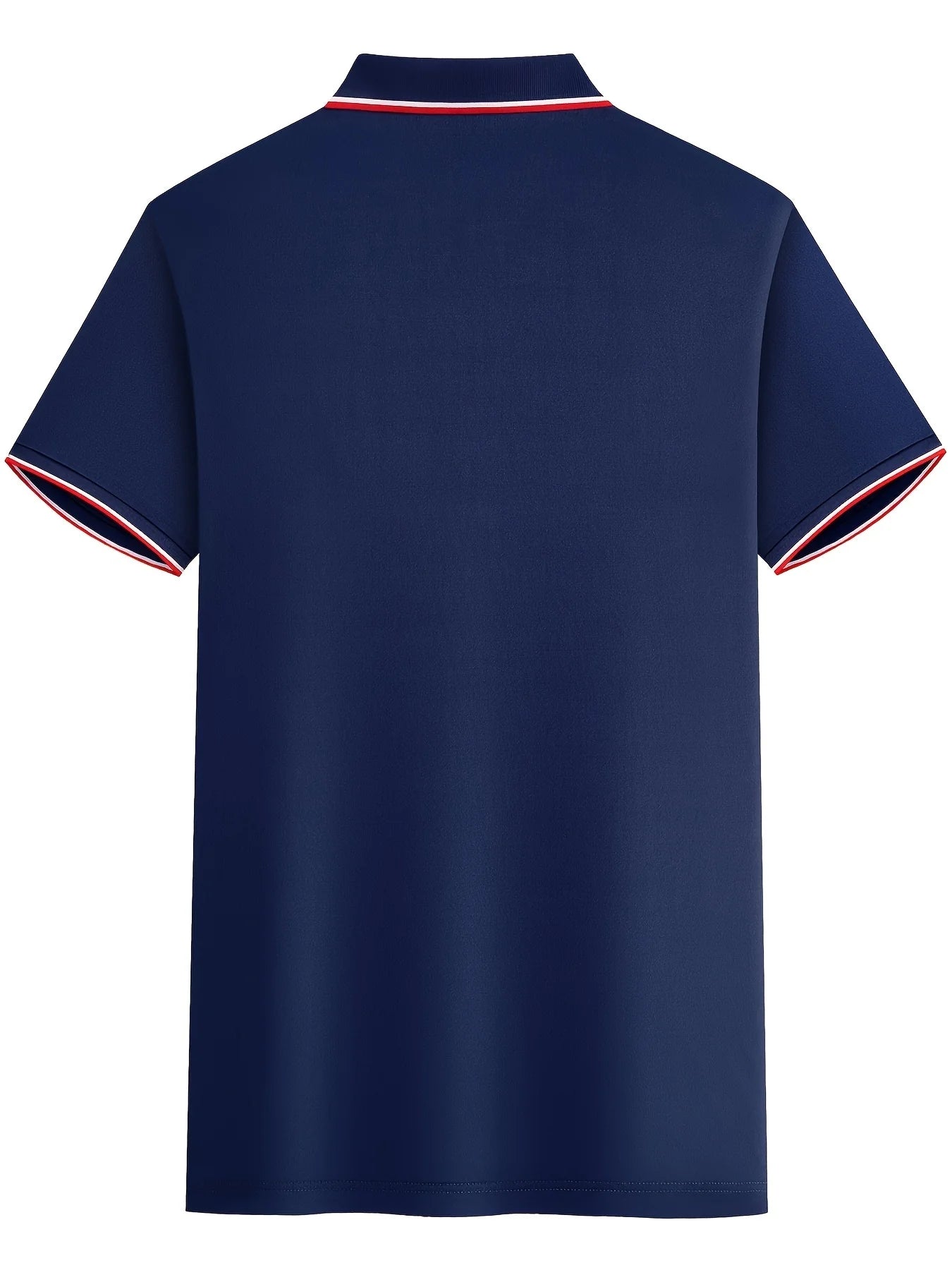 Men’s Summer 100% Cotton Casual Polo Shirt,Loose Fit | Plus Size | Printed Collar | Travel & Everyday Style