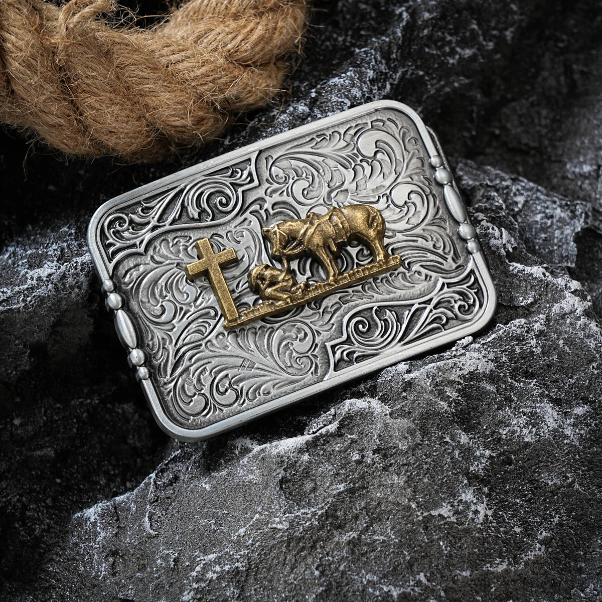 Western style plate buckle belt metal buckle one belt buckle