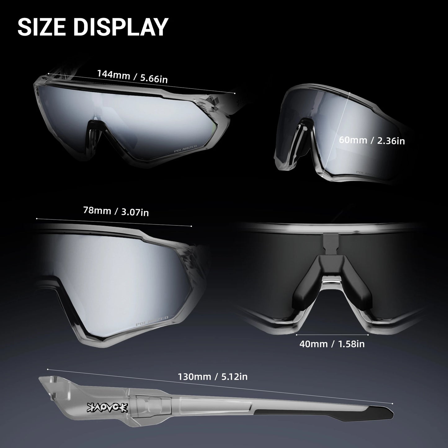 KAPOVE New Outdoor Road Bicycle Sports MTB Cycling Sunglasses UV400 Cycling Eyewear Men Women Bicycle Riding HiKing Glasses