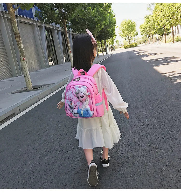 Kindergarten Schoolbag Cartoon Elsa Shoulder Bag Girl Boy Handbag Baby Children Backpack Kid Frozen Schoolbag Backpack