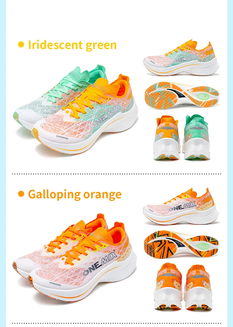 ONEMIX 2025 New Carbon Plate Marathon Running Shoe Pro Tests Stable Support For Shock-absorbing Ultralight Bounce Sneakers
