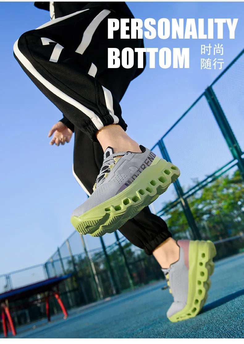Outdoor Tennis Men Shoes Soft Sole Breathable Casual Sports Shoes Mesh Surface Breathable Cushioned Running Shoes Sneakers