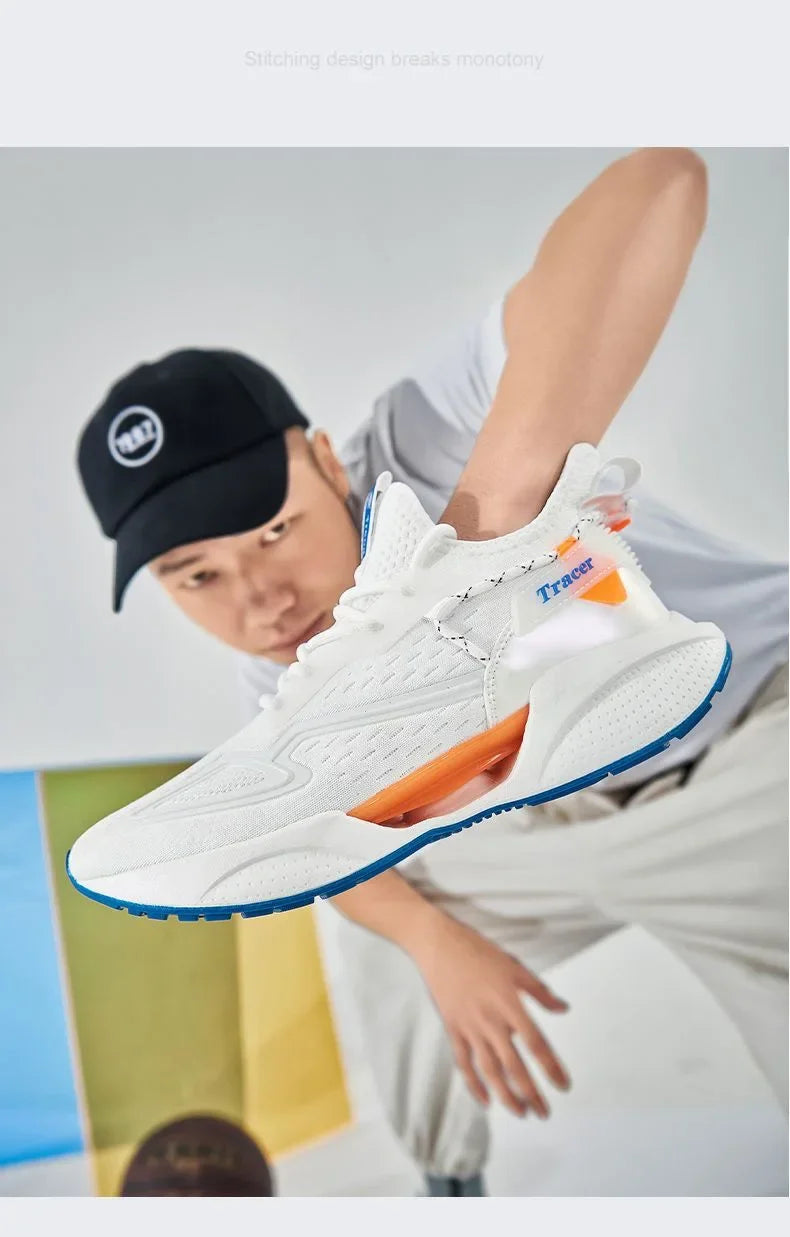 Men Casual Sneakers Running Shoes Fashion Outdoor Sneaker Fashion Sports Shoes Mesh Breathable Cushioning Basketball Footwear