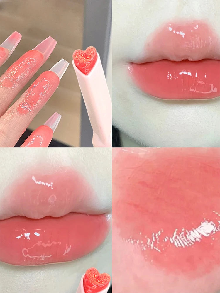 Gege bear flower words honey lipstick moisturizing mirror gloss jelly love lipstick lipstick pen