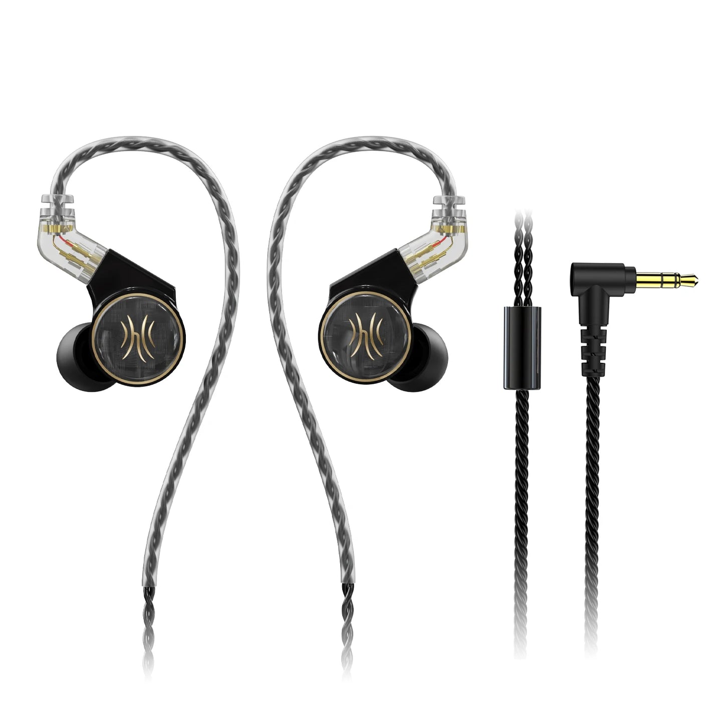 Oneodio Master1 Wired Earphones In Ear 1BA+1DD Hi-Res Monitor Headphones Detachable HiFi Earbuds 3.5mm/Type C With Microphone