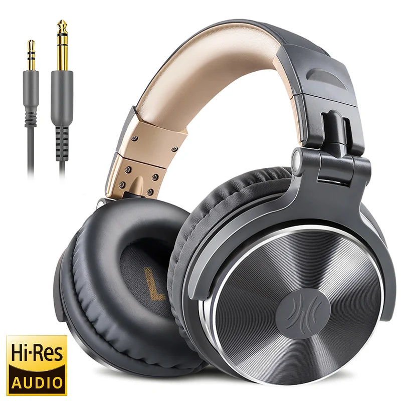 Oneodio Professional DJ Headphones Over Ear Studio Monitor Headset With Microphone HIFI Wired Bass Gaming Headset For Phone
